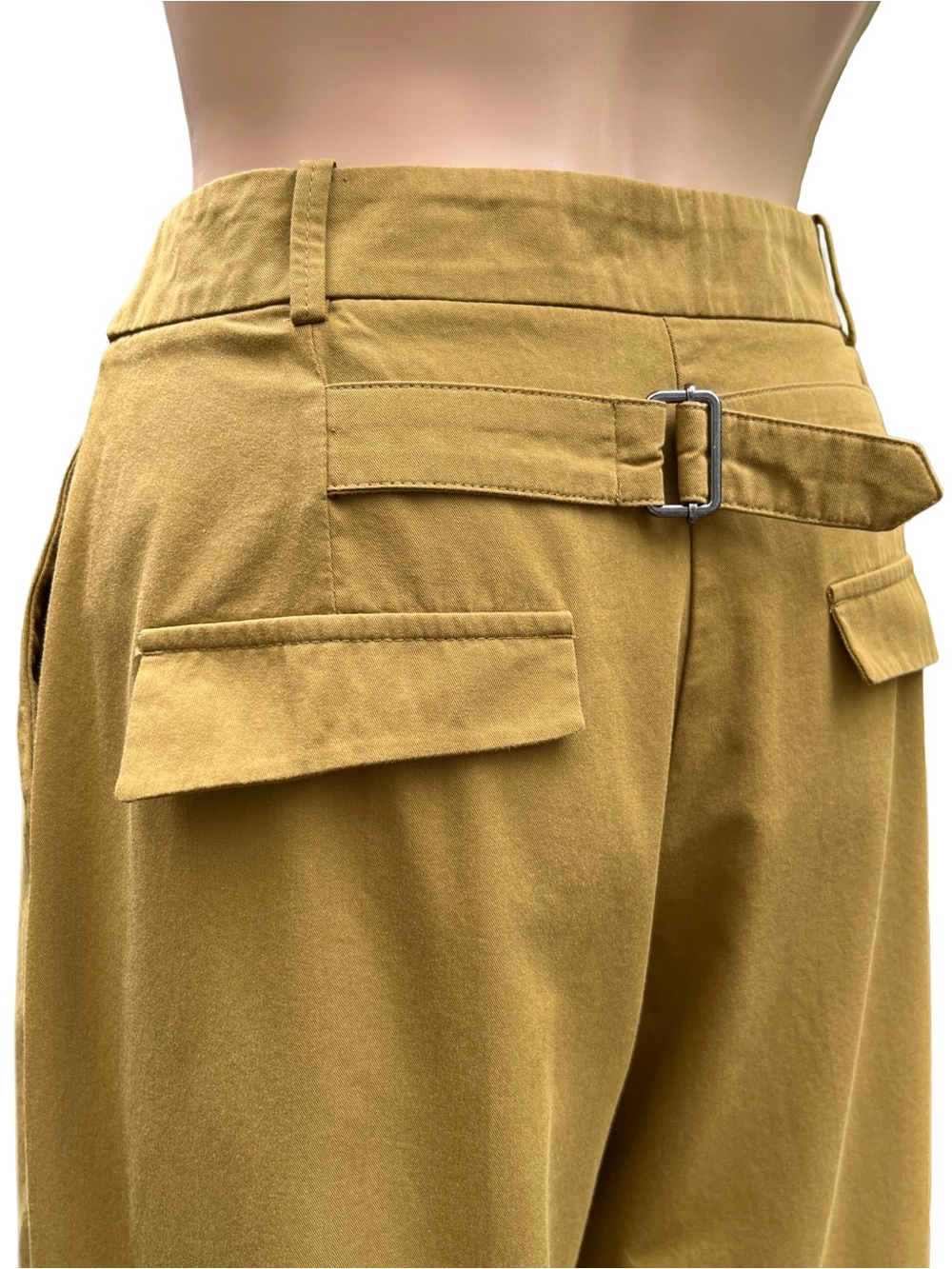 Zara Yellow Ochre High Rise Wide Leg Trousers S